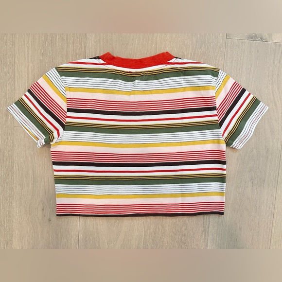 GUESS ORIGINALS Striped Crop Top XS - Picture 2 of 7